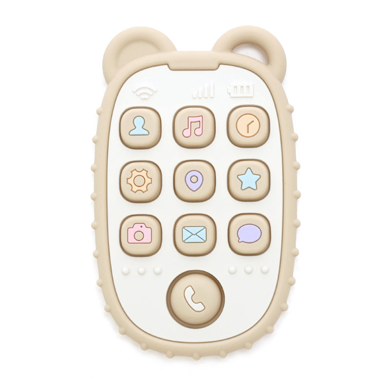 Shape Silicone Teether Teething Toy, New Baby Teether Mobile Phone, Baby Gift Set, Sensory Toy for Kids, Soft Chew