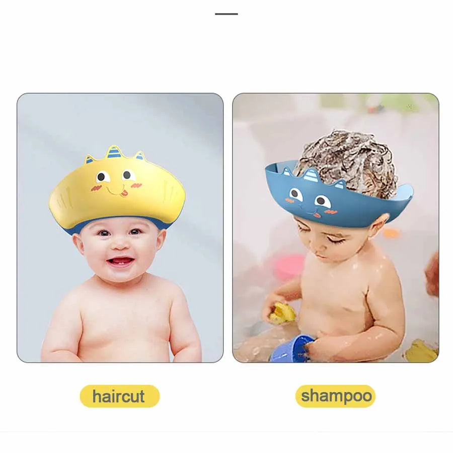 Soft Adjustable Baby Shampoo Cap Waterproof Children Shower Shampoos Hat Ear And Eye Safe Protectio 2