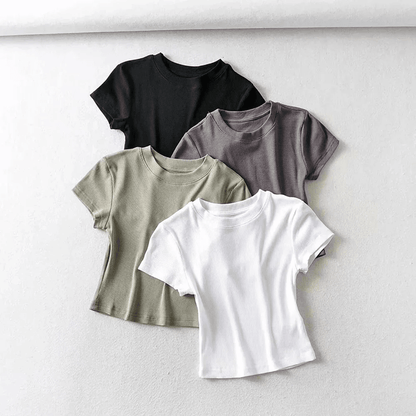 SummerFit Slim Crop T Shirt For Women 1