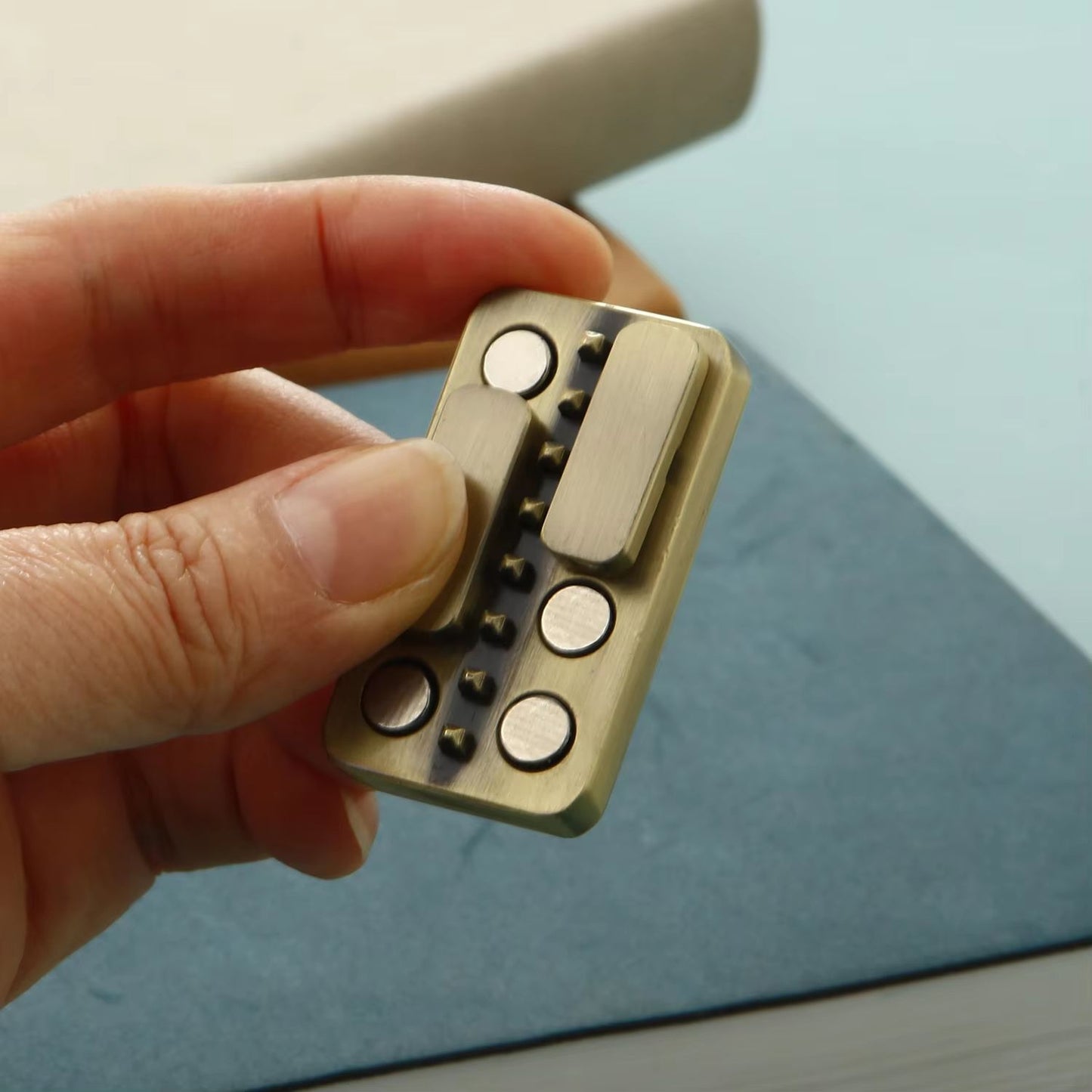 Magnetic Metal Fidget Slider Push Card  Premium EDC Desk Toy 3