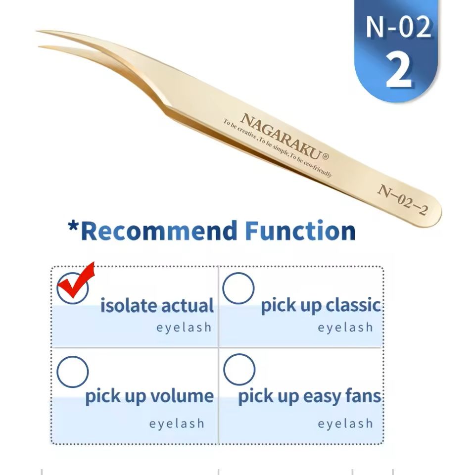 Womens Stainless Steel Eyelash Extension Tweezers 8