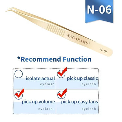 Womens Stainless Steel Eyelash Extension Tweezers 13