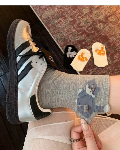 Purrfect Cat MidTube Socks  Soft SweatAbsorbing Couples Pack 5