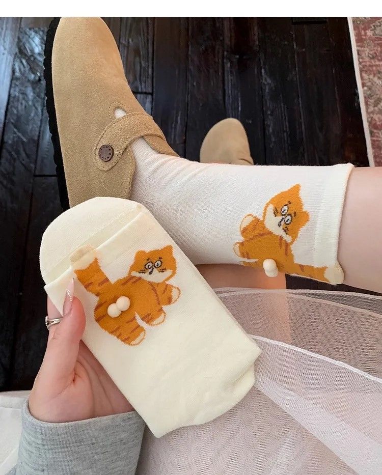 Purrfect Cat MidTube Socks  Soft SweatAbsorbing Couples Pack 8