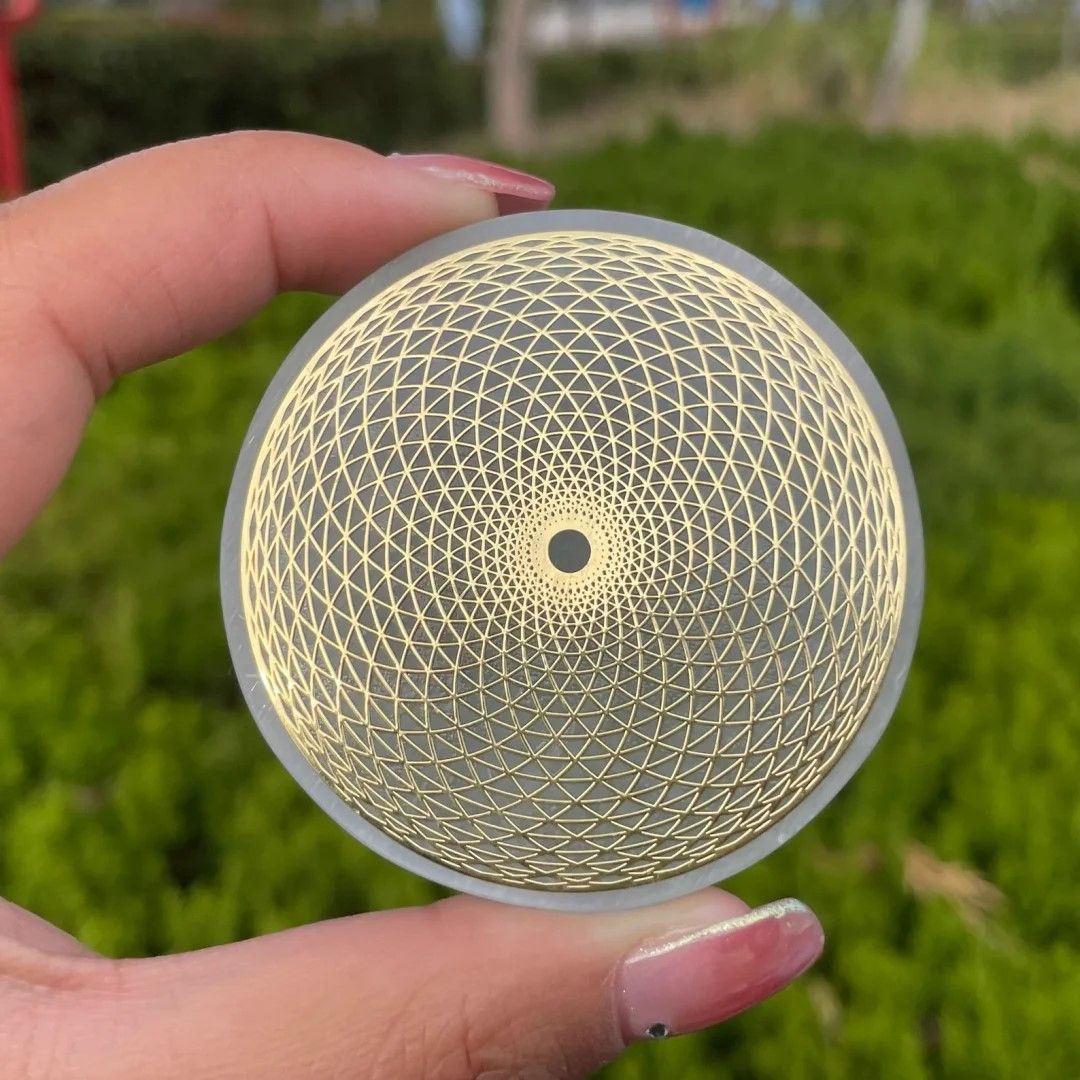 Natural Selenite Charging Plate Quartz Crystal Disk For Home Decor  Energy Refresh 5