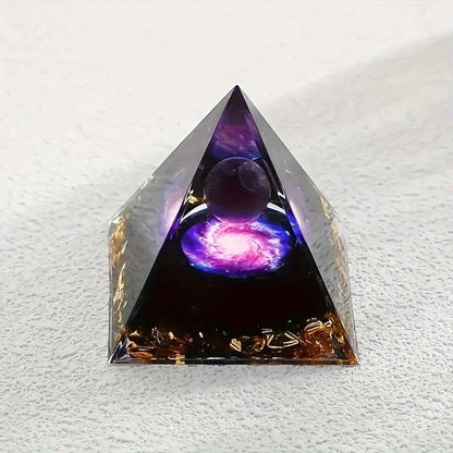 Harmony Sphere Amethyst Pyramid Stress Relief  WealthAttract Crystal Decor 3