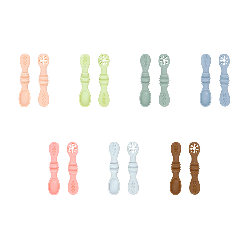 Training Spoon Feeding Tableware Baby Spoon Fork Set Food Grade Silicone Sticky Spoon Children Cutl 4