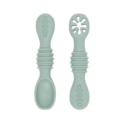 Training Spoon Feeding Tableware Baby Spoon Fork Set Food Grade Silicone Sticky Spoon Children Cutl 6