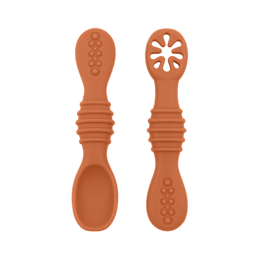 Training Spoon Feeding Tableware Baby Spoon Fork Set Food Grade Silicone Sticky Spoon Children Cutl 7