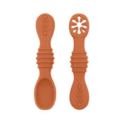 Training Spoon Feeding Tableware Baby Spoon Fork Set Food Grade Silicone Sticky Spoon Children Cutl 7