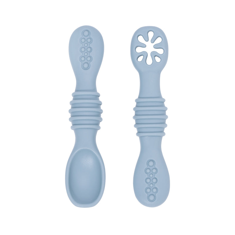 Training Spoon Feeding Tableware Baby Spoon Fork Set Food Grade Silicone Sticky Spoon Children Cutl 12