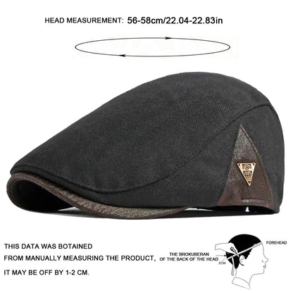 British Painters Hats Spring Hip Hop Berets Men Side Triangle Label Newsboy Autumn Flat Cap Streetw 1