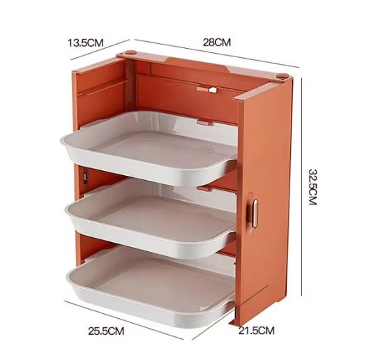 SpaceSaver 6Layer Foldable Kitchen Dish Tray Organizer Rack 10