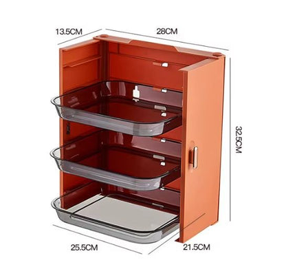 SpaceSaver 6Layer Foldable Kitchen Dish Tray Organizer Rack 12