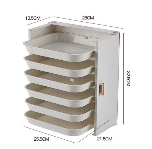 SpaceSaver 6Layer Foldable Kitchen Dish Tray Organizer Rack 8