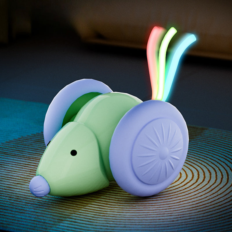Automatic Teaser Cat Car Toy With Intelligent Obstacle Avoidance Rechargeable Interactive Cat Toy E 1