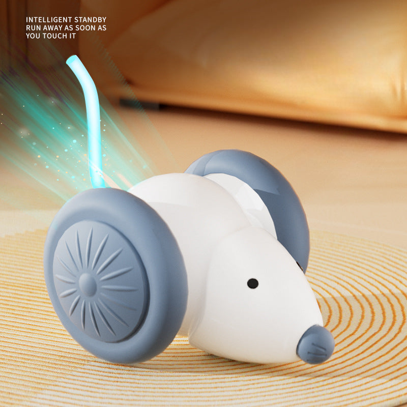 Automatic Teaser Cat Car Toy With Intelligent Obstacle Avoidance Rechargeable Interactive Cat Toy E 5