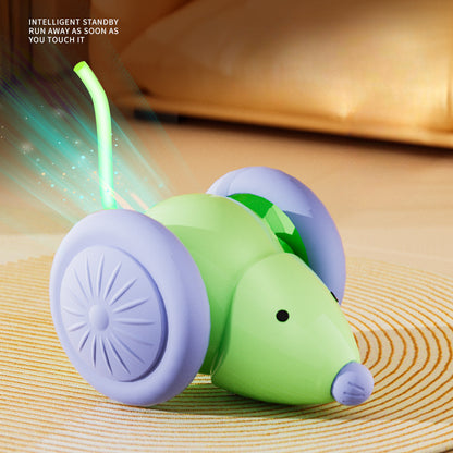 Automatic Teaser Cat Car Toy With Intelligent Obstacle Avoidance Rechargeable Interactive Cat Toy E 6
