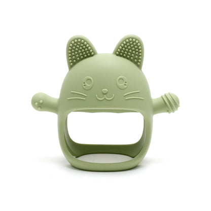 Cute Bunny Design Baby Teething Mittens Anti Sucking Hand Guard Food Grade Silicone Glove Chew Toy  6