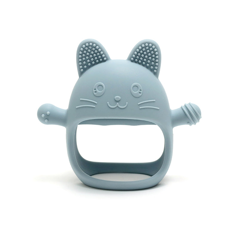 Cute Bunny Design Baby Teething Mittens Anti Sucking Hand Guard Food Grade Silicone Glove Chew Toy  7
