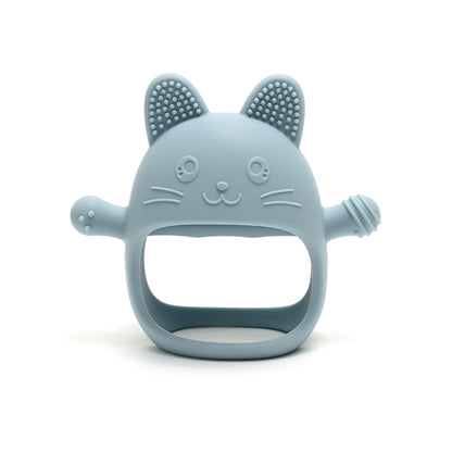 Cute Bunny Design Baby Teething Mittens Anti Sucking Hand Guard Food Grade Silicone Glove Chew Toy  7