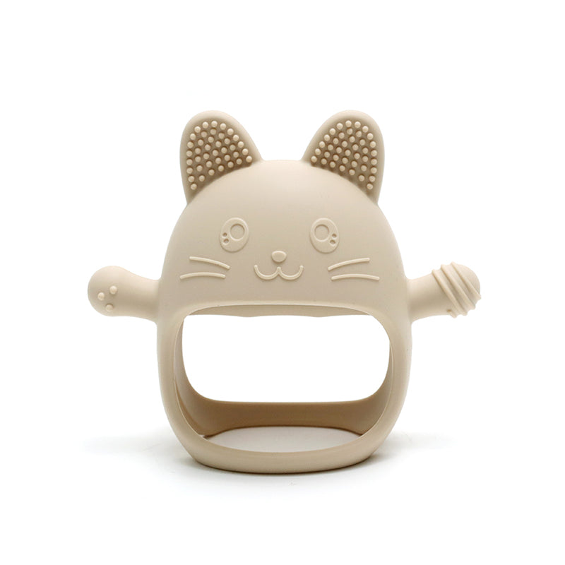 Cute Bunny Design Baby Teething Mittens Anti Sucking Hand Guard Food Grade Silicone Glove Chew Toy  8
