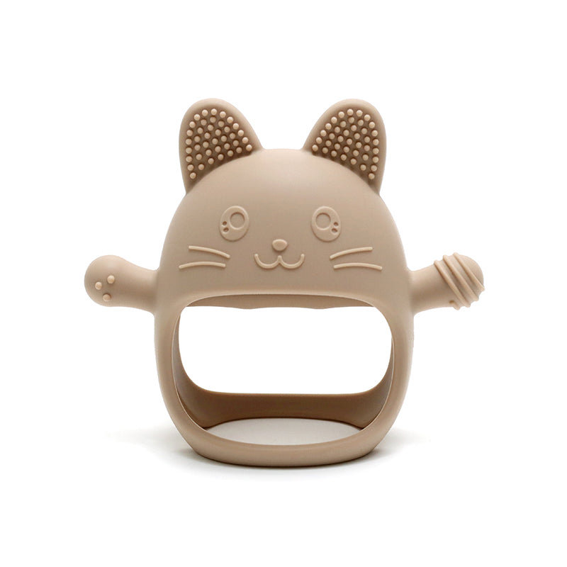 Cute Bunny Design Baby Teething Mittens Anti Sucking Hand Guard Food Grade Silicone Glove Chew Toy  9