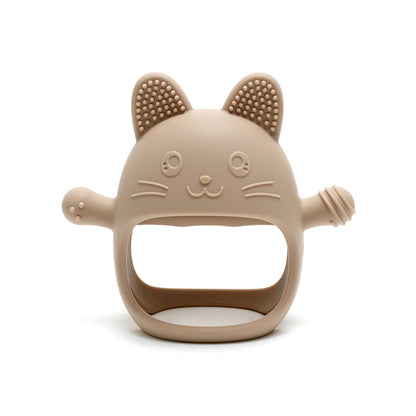 Cute Bunny Design Baby Teething Mittens Anti Sucking Hand Guard Food Grade Silicone Glove Chew Toy  9