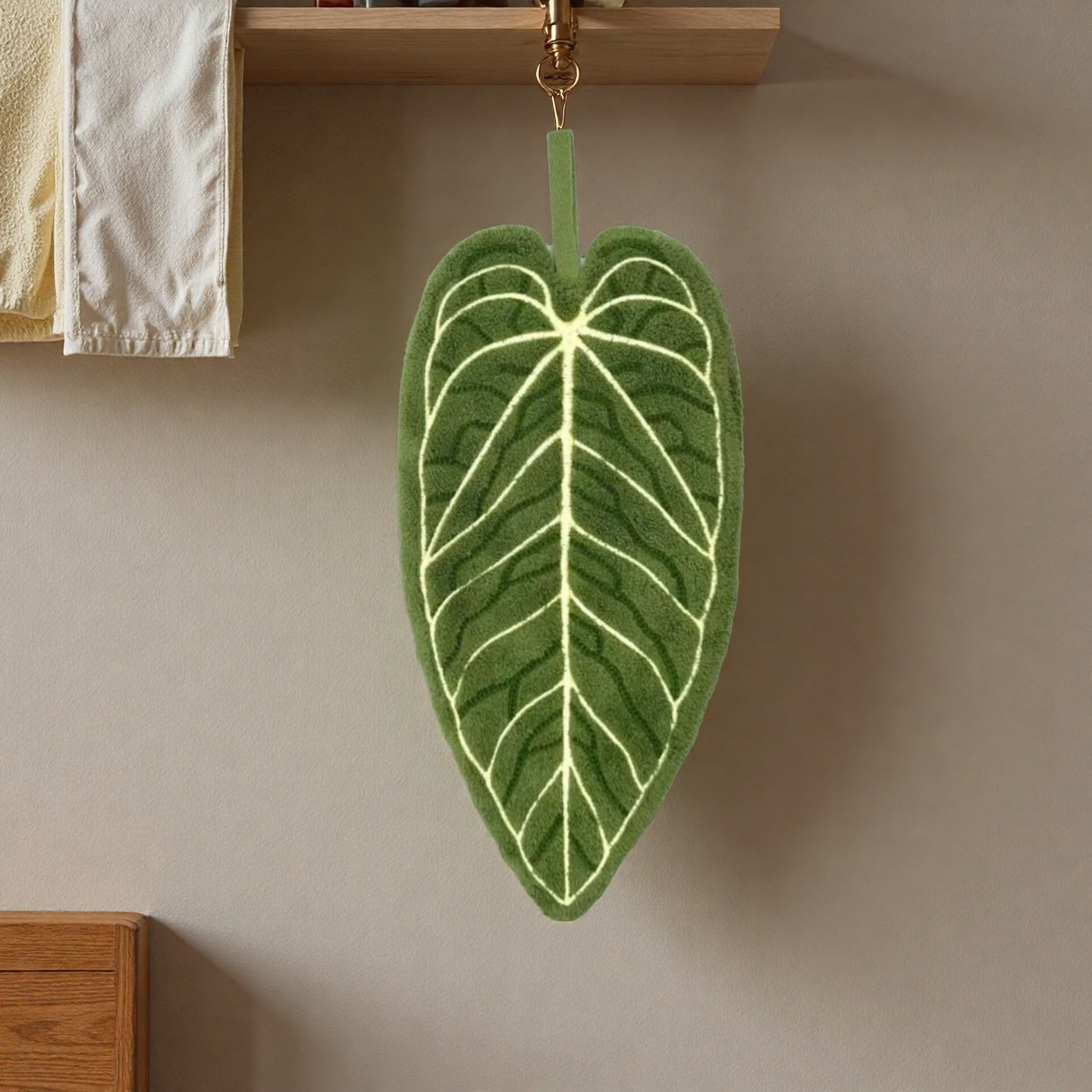 Tropical Leaf Bathroom Kitchen Towel Quick Dry Plant Towels Ultra Absorbent Hand Thumb Towel With H 2