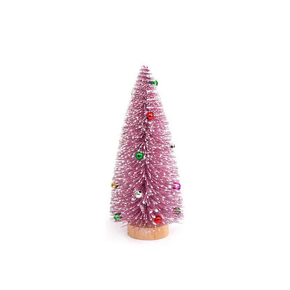 Mini Christmas Tree Cedar Tree Snowflake Pine Needle Tree Tabletop Miniature Doll House Festival Sn 4