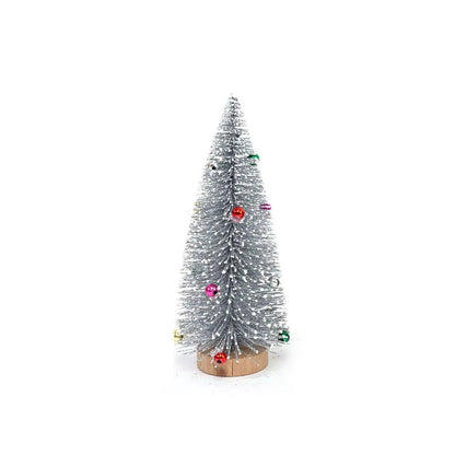 Mini Christmas Tree Cedar Tree Snowflake Pine Needle Tree Tabletop Miniature Doll House Festival Sn 5