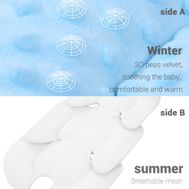 Thermal Mattress Mesh, Four Seasons Baby Stroller Cushion, Breathable 2 Side Available, Infant Car Seat Insert Stroller