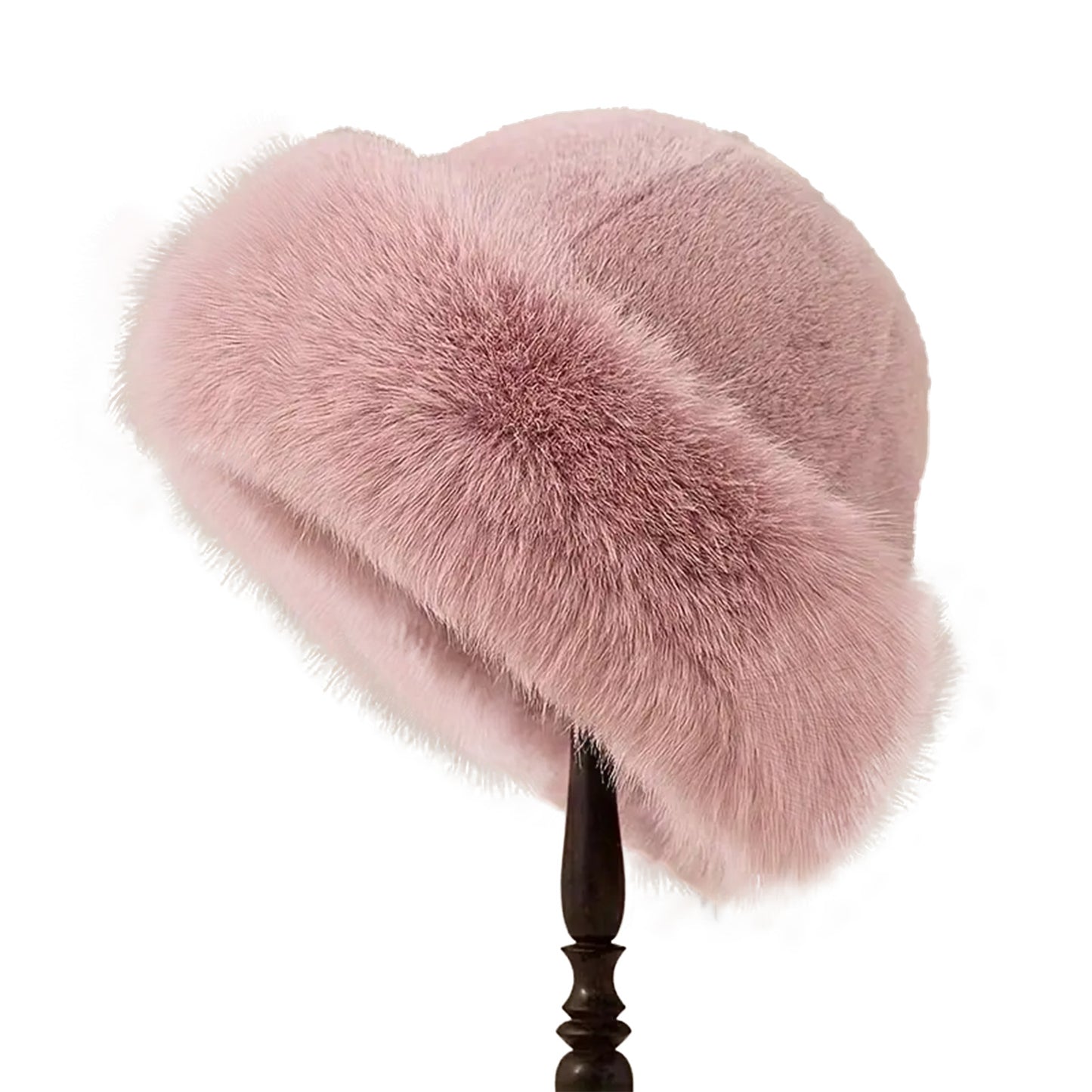 Thicken Plush Warm Fur Hat Fluffy Beanie Warm Thick Hat Mongolian Caps For Casual Trips Skiing Spor 7