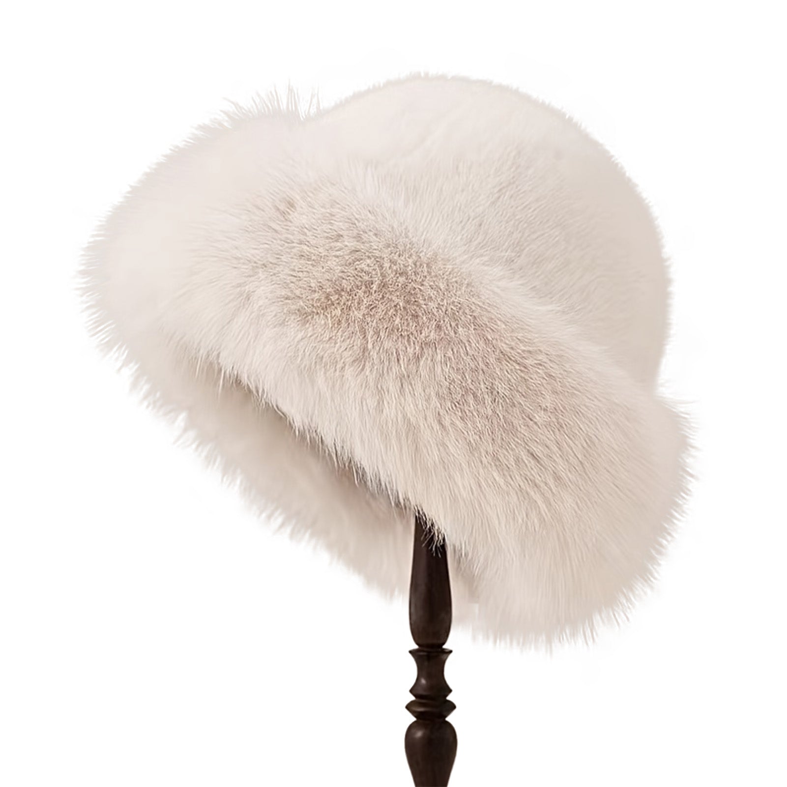 Thicken Plush Warm Fur Hat Fluffy Beanie Warm Thick Hat Mongolian Caps For Casual Trips Skiing Spor 8