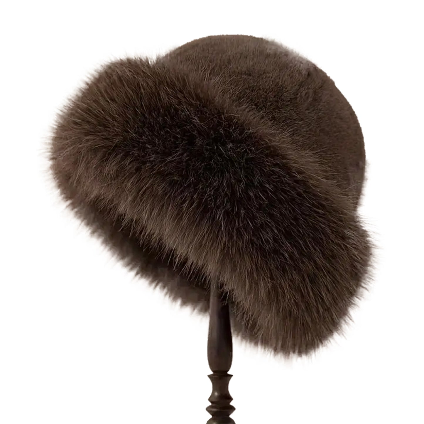 Thicken Plush Warm Fur Hat Fluffy Beanie Warm Thick Hat Mongolian Caps For Casual Trips Skiing Spor 9