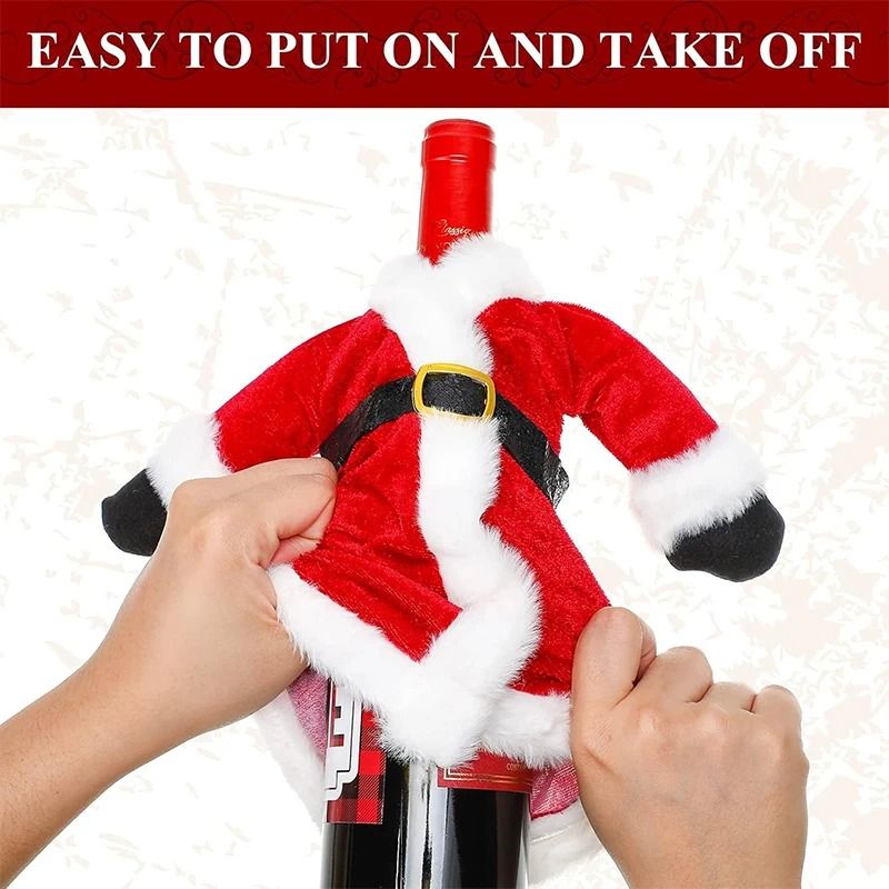 Christmas Wine Bottle Sweater Cover 4