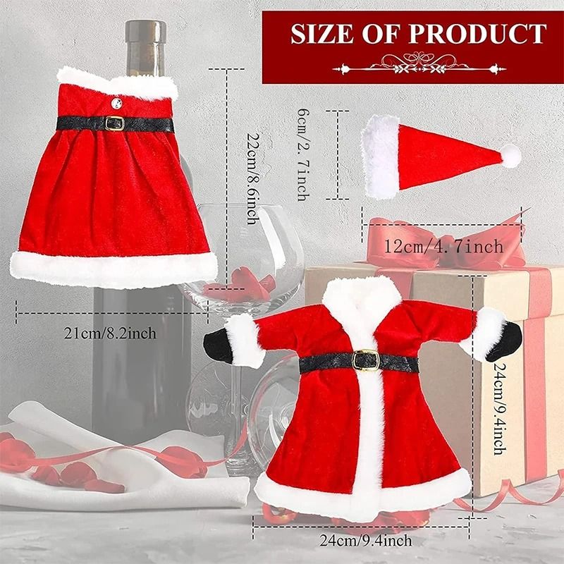 Christmas Wine Bottle Sweater Cover 5