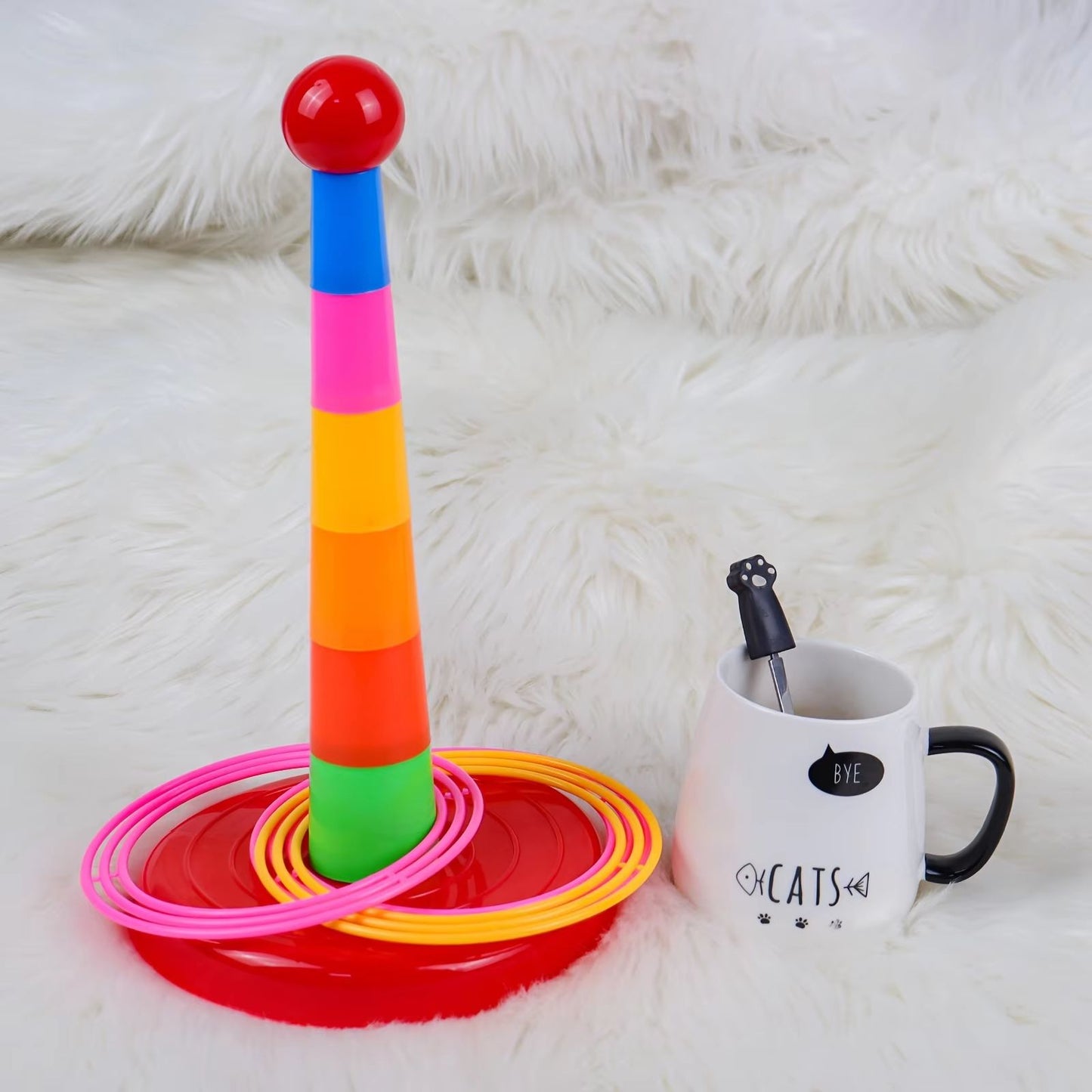 FunTower RingToss ParentChild Interactive Game Set 4