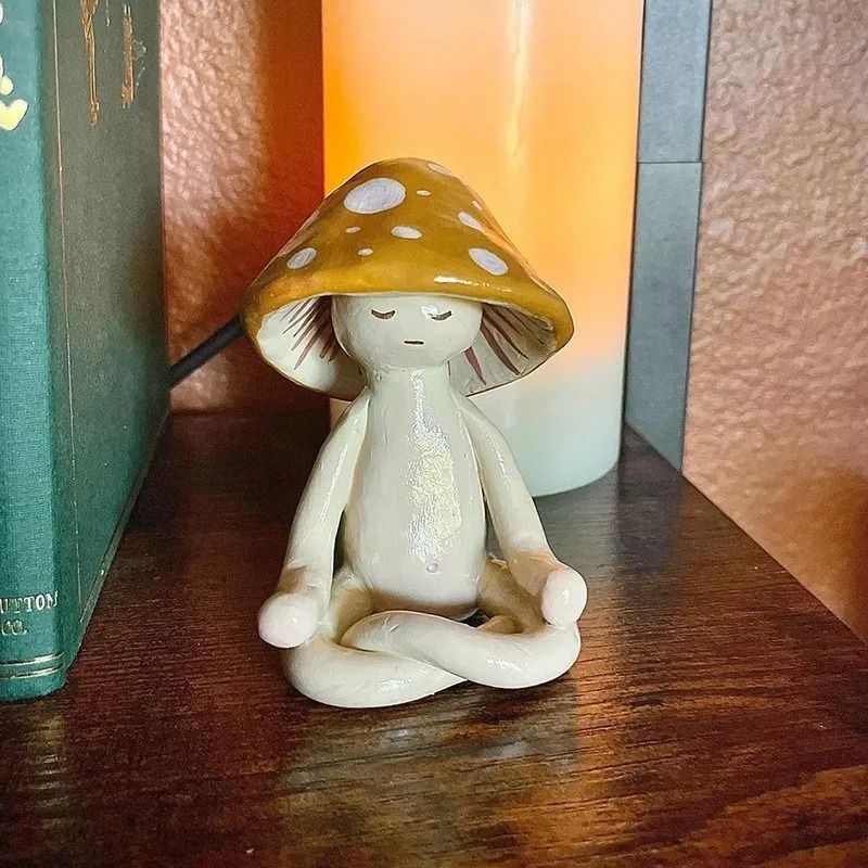 Meditation Mushroom Resin Ornament