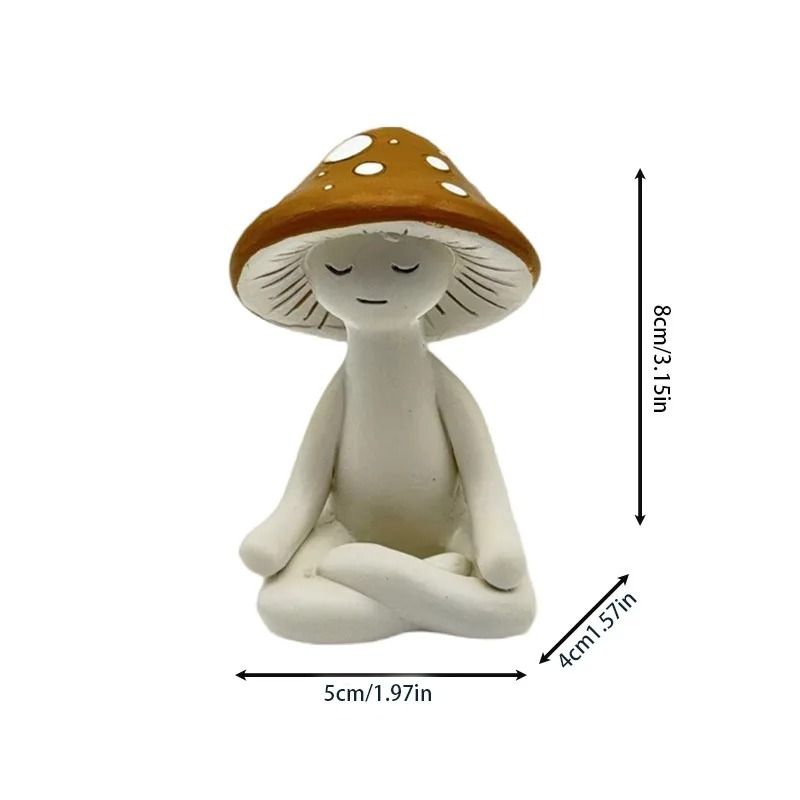 Meditation Mushroom Resin Ornament 4