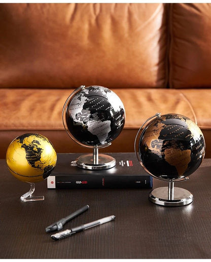 Elegant Crafted Globe Modern Desk World Map Globe For Home Study  Decor 11