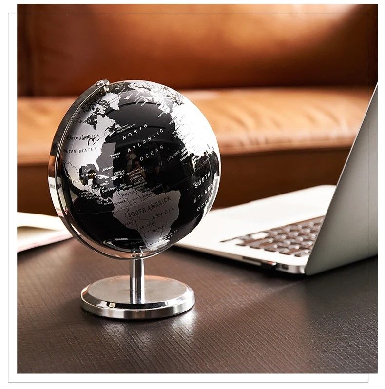 Elegant Crafted Globe Modern Desk World Map Globe For Home Study  Decor 3