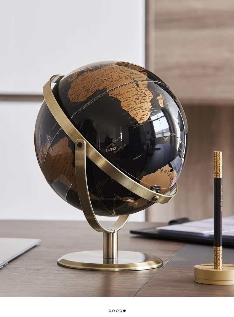 Elegant Crafted Globe Modern Desk World Map Globe For Home Study  Decor 4