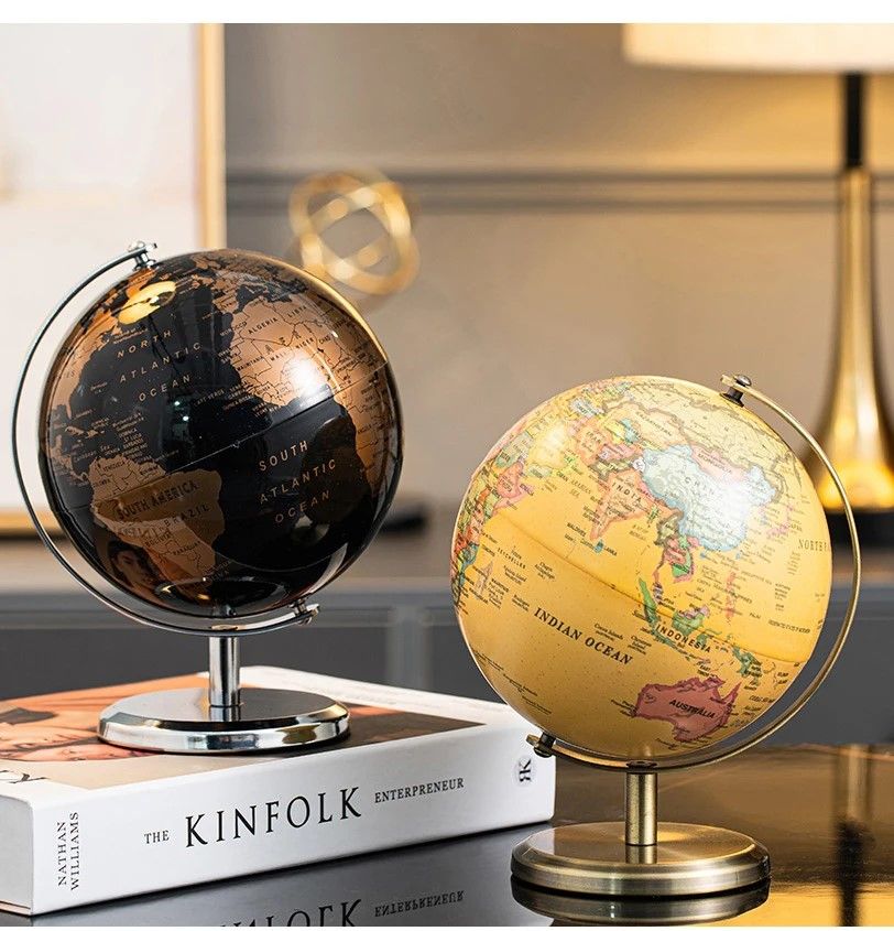 Elegant Crafted Globe Modern Desk World Map Globe For Home Study  Decor 5