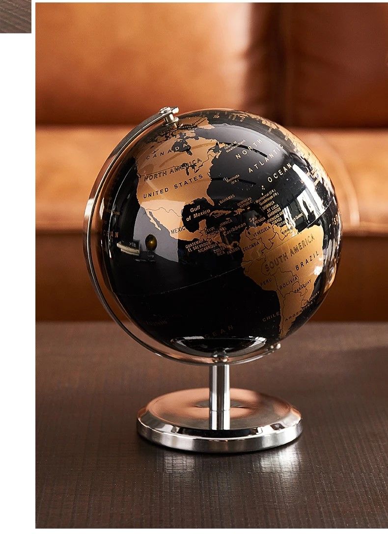 Elegant Crafted Globe Modern Desk World Map Globe For Home Study  Decor 6