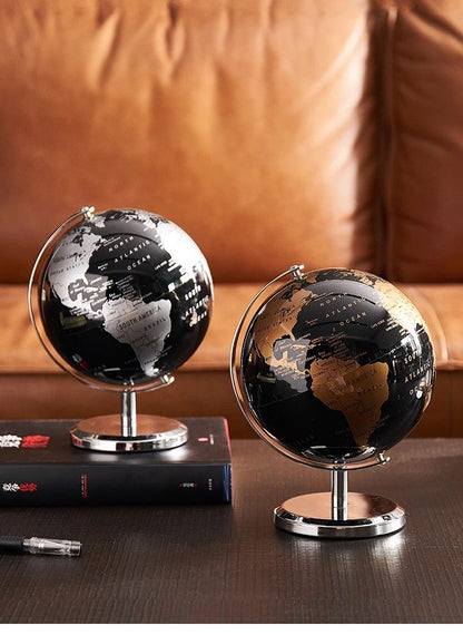 Elegant Crafted Globe Modern Desk World Map Globe For Home Study  Decor 8
