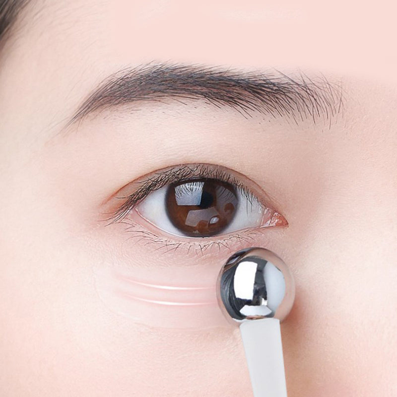 Premium Applicator Cosmetic Spatula Anti Wrinkle Tool, Dual-Action Eye Roller Massage Stick Eye Cream, Facial Spoon