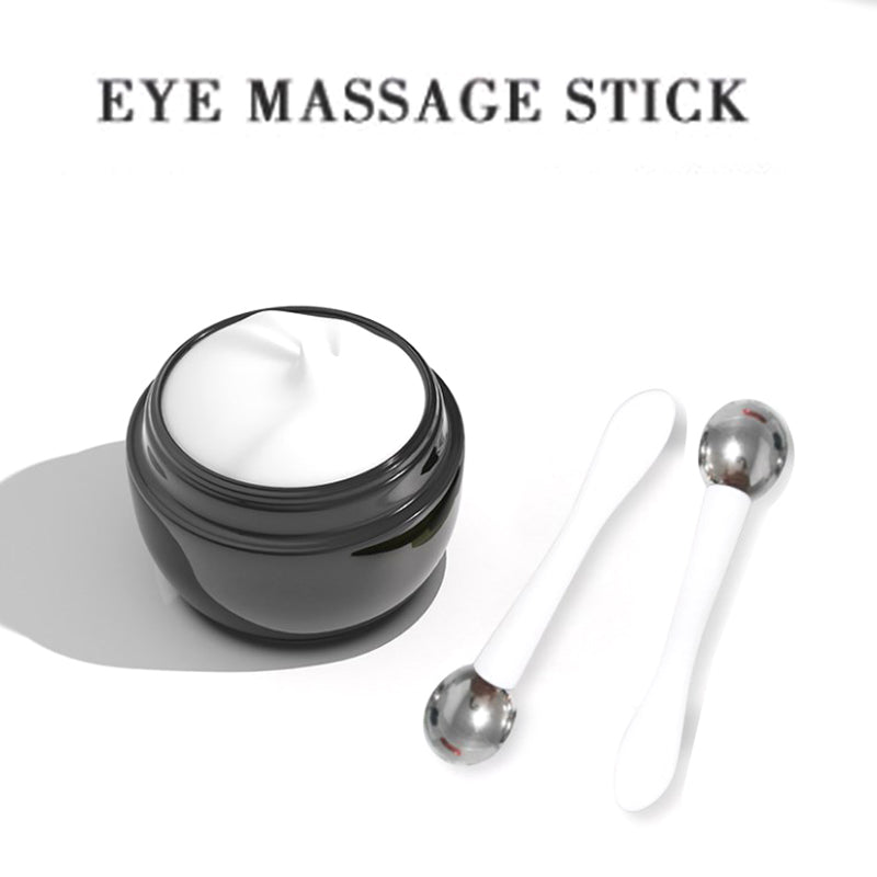 Premium Applicator Cosmetic Spatula Anti Wrinkle Tool, Dual-Action Eye Roller Massage Stick Eye Cream, Facial Spoon