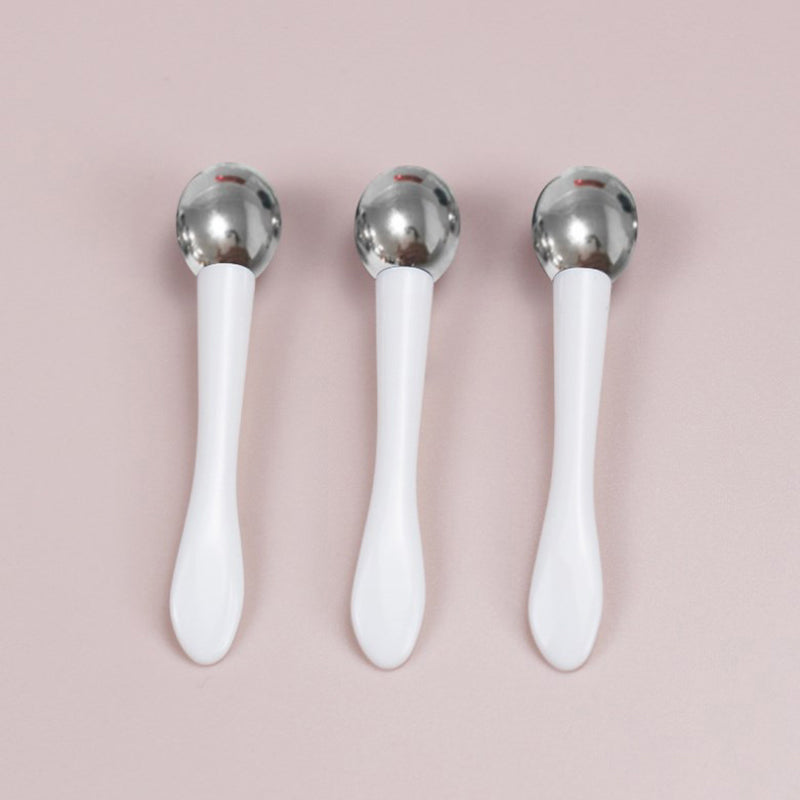 Premium Applicator Cosmetic Spatula Anti Wrinkle Tool, Dual-Action Eye Roller Massage Stick Eye Cream, Facial Spoon