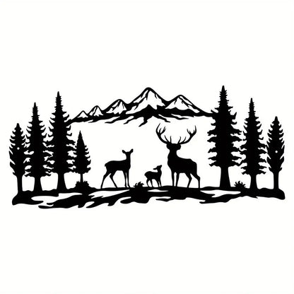 Mountain Forest Metal Wall Art 3